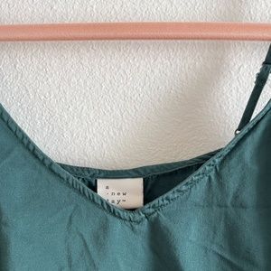 Green Spaghetti Strap Tank